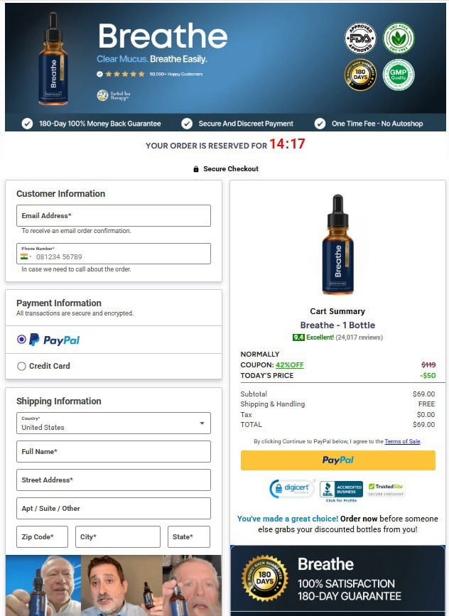 breathe checkout image